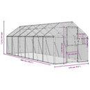 vidaXL antracit alumínium madárház 1,79 x 6 x 1,85 m