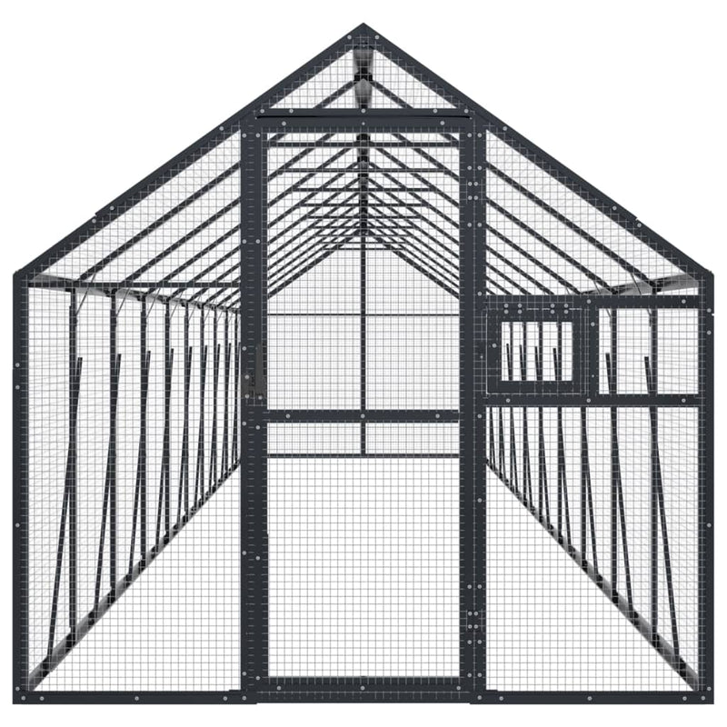 vidaXL antracit alumínium madárház 1,79 x 10 x 1,85 m