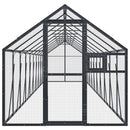 vidaXL antracit alumínium madárház 1,79 x 10 x 1,85 m