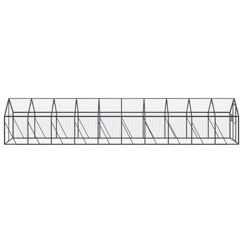 vidaXL antracit alumínium madárház 1,79 x 10 x 1,85 m
