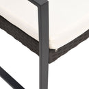 vidaXL 2 db fekete polyrattan kerti étkezőszék