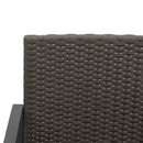 vidaXL 2 db fekete polyrattan kerti étkezőszék