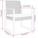 vidaXL 2 db barna polyrattan kerti étkezőszék