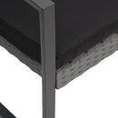 vidaXL 2 db sötétszürke polyrattan kerti étkezőszék