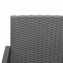 vidaXL 2 db sötétszürke polyrattan kerti étkezőszék