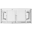 vidaXL rozsdamentes acél felső polcos konyhai munkaasztal 120x60x115cm