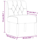 vidaXL vászon gombos szék