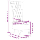 vidaXL világosszürke bársony gombos szék magas háttámlával