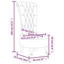 vidaXL sötétzöld bársony gombos szék magas háttámlával