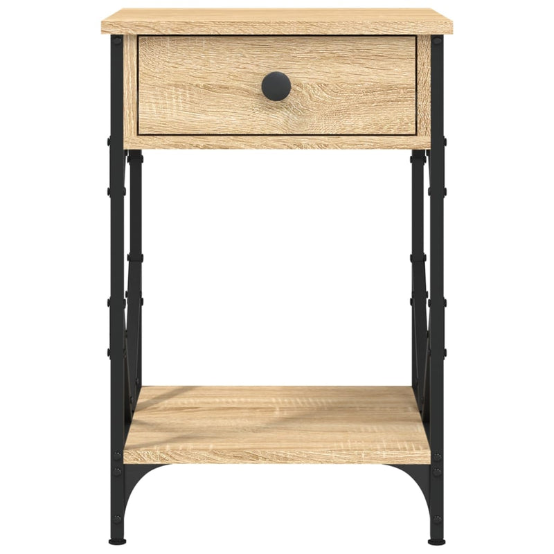 vidaXL 2 db sonoma tölgy színű szerelt fa éjjeliszekrény 40x42x60 cm