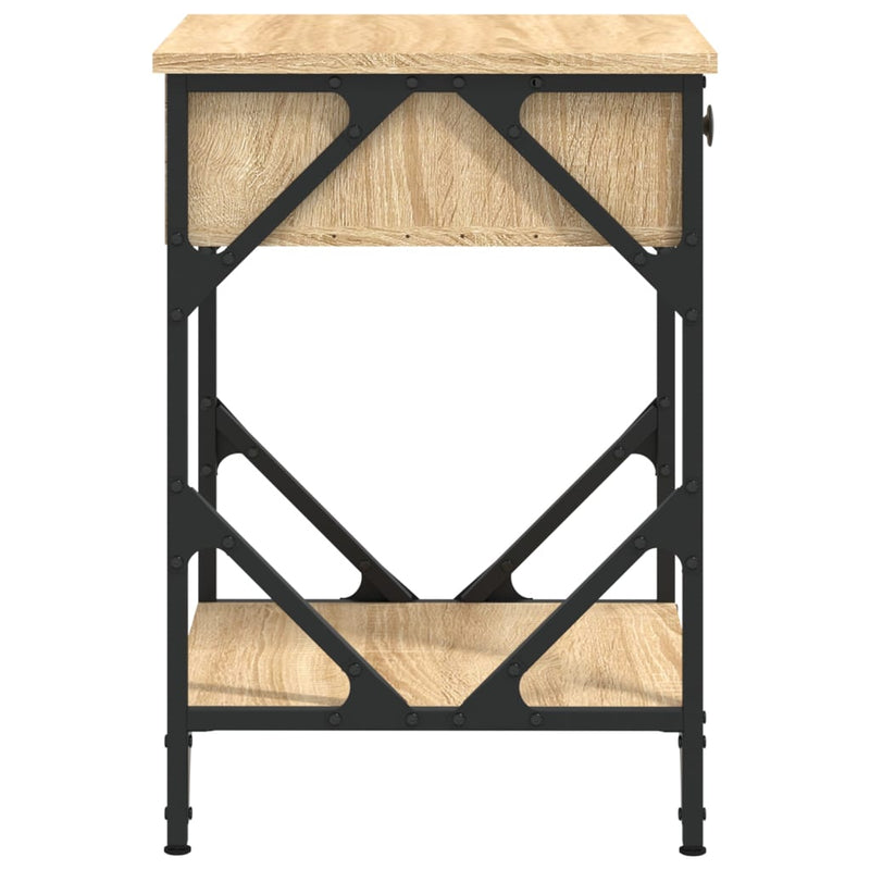 vidaXL 2 db sonoma tölgy színű szerelt fa éjjeliszekrény 40x42x60 cm