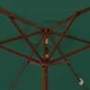 vidaXL zöld kerti napernyő fa rúddal 196 x 231 cm
