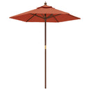 vidaXL terrakotta színű kerti napernyő fa rúddal 196 x 231 cm