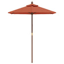 vidaXL terrakotta színű kerti napernyő fa rúddal 196 x 231 cm