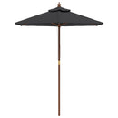 vidaXL fekete kerti napernyő fa rúddal 196 x 231 cm