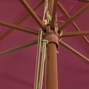 vidaXL bordó kerti napernyő fa rúddal 400 x 273 cm