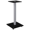 vidaXL 2 db 1 oszlopos fekete-ezüst edzett üveg hangszóróállvány