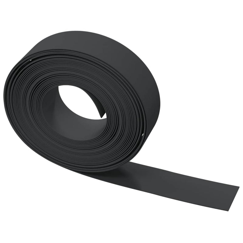 vidaXL fekete polietilén kerti szegély 10 m x 15 cm