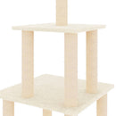 vidaXL krémszínű macskabútor szizál kaparófákkal 111 cm
