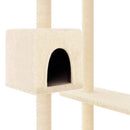 vidaXL krémszínű macskabútor szizál kaparófákkal 82 cm