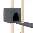 vidaXL világosszürke macskabútor kaparófákkal 82 cm