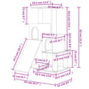 vidaXL krémszínű macskabútor szizál kaparófákkal 82 cm