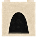 vidaXL krémszínű macskabútor szizál kaparófákkal 147 cm