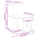 vidaXL világosszürke macskabútor szizál kaparófákkal 48 cm