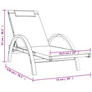 vidaXL szürke textilén és tömör nyárfa napozóágy párnával