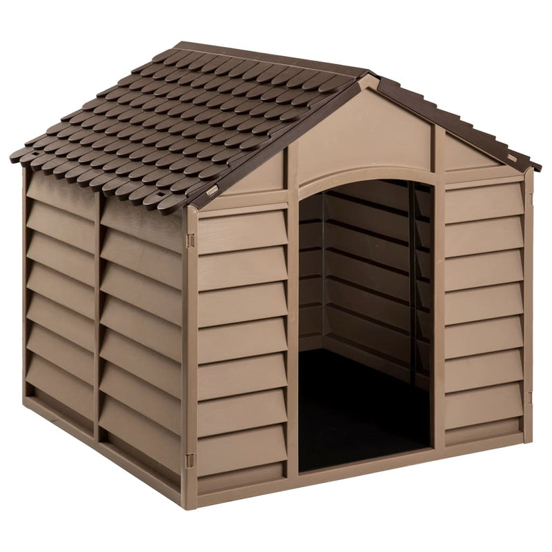 vidaXL barna polipropilén kutyaház 86x84x82 cm
