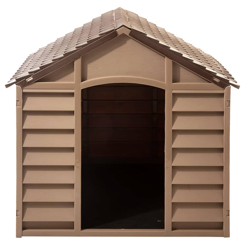 vidaXL barna polipropilén kutyaház 86x84x82 cm
