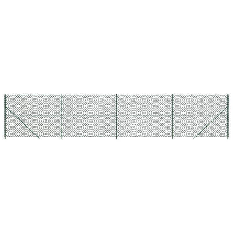 vidaXL zöld drótkerítés illesztőperemmel 1,8 x 10 m