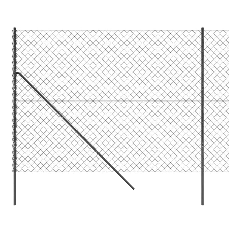 vidaXL antracitszürke drótkerítés 1,6 x 10 m
