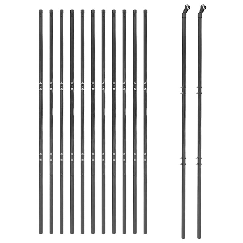 vidaXL antracitszürke drótkerítés 1,6 x 25 m