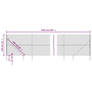 vidaXL antracitszürke drótkerítés cövekekkel 1,6 x 25 m