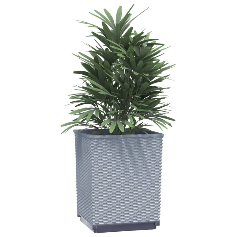 vidaXL 2 db világosszürke polipropilén növénytartó 30 x 30 x 37 cm