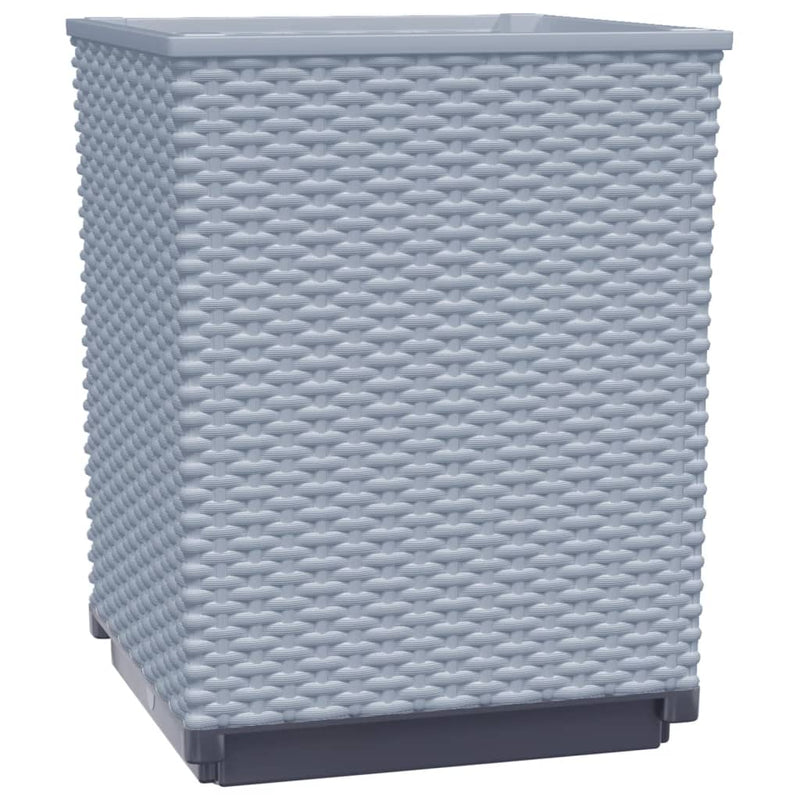 vidaXL 2 db világosszürke polipropilén növénytartó 30 x 30 x 37 cm