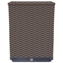 vidaXL 2 db barna polipropilén növénytartó 30 x 30 x 37 cm