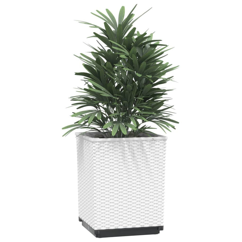 vidaXL 4 db fehér polipropilén növénytartó 30 x 30 x 37 cm