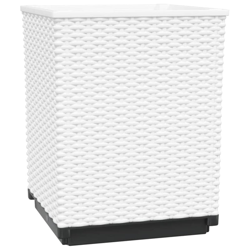 vidaXL 4 db fehér polipropilén növénytartó 30 x 30 x 37 cm