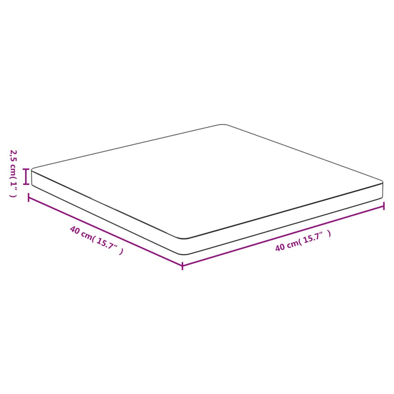 vidaXL bambusz asztallap 40 x 40 x 2,5 cm