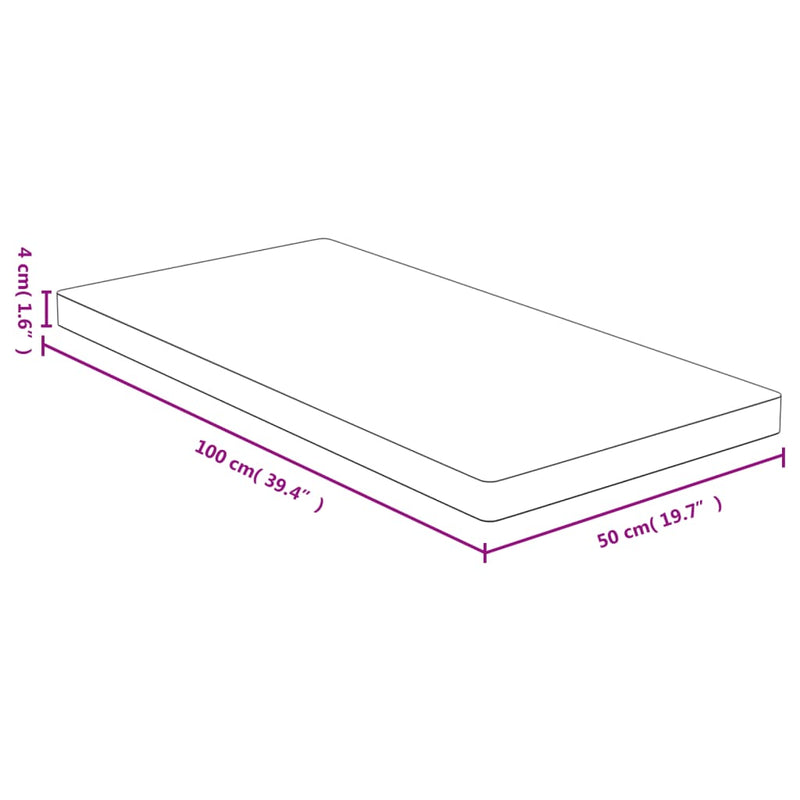 vidaXL bambusz asztallap 50x100x4 cm