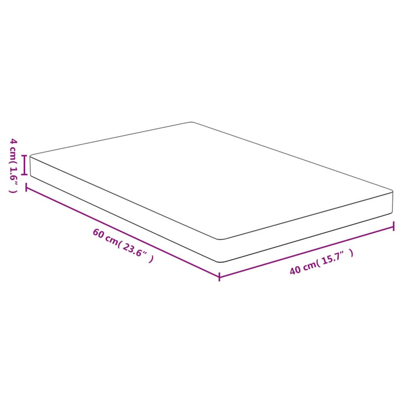 vidaXL bambusz asztallap 40 x 60 x 4 cm