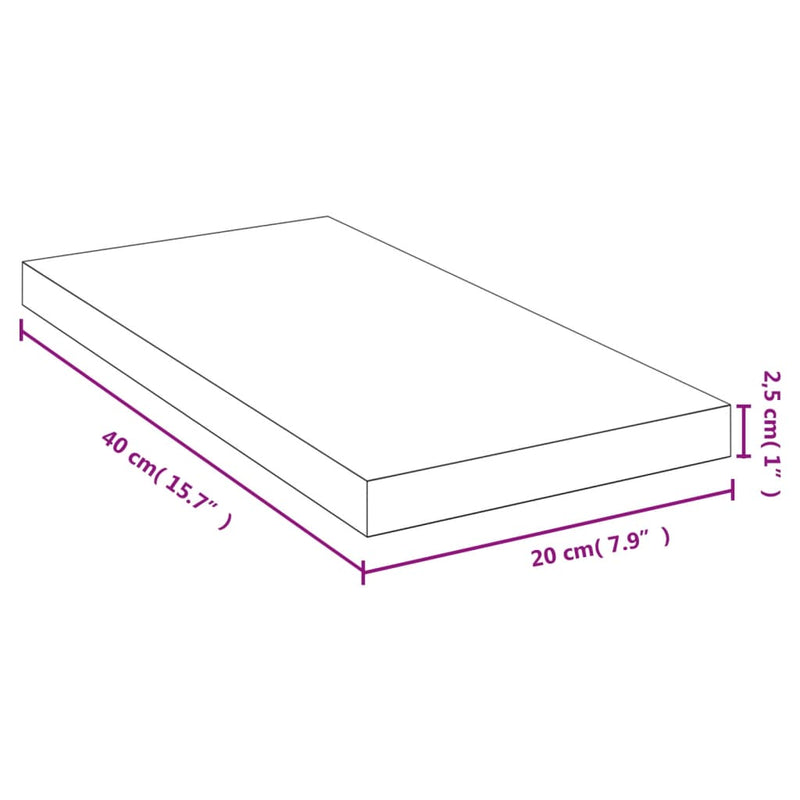 vidaXL bambusz fali polc 40x20x2,5 cm