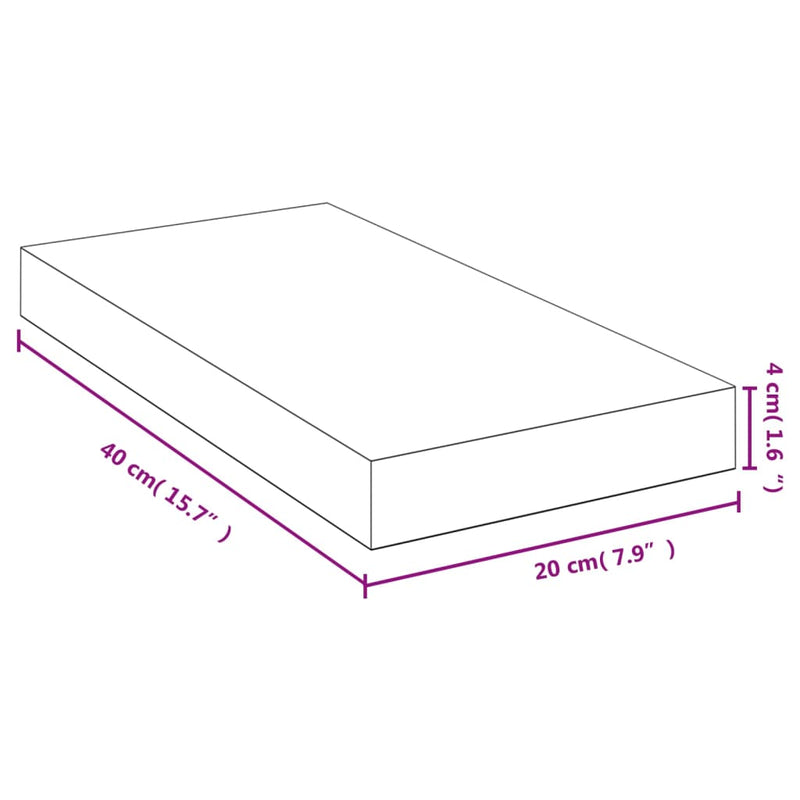 vidaXL bambusz fali polc 40x20x4 cm