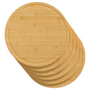 vidaXL 6 db bambusz vágódeszka Ø40 x 1,5 cm