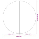 vidaXL világosszürke poliészter geotextília medencealátét Ø 244 cm