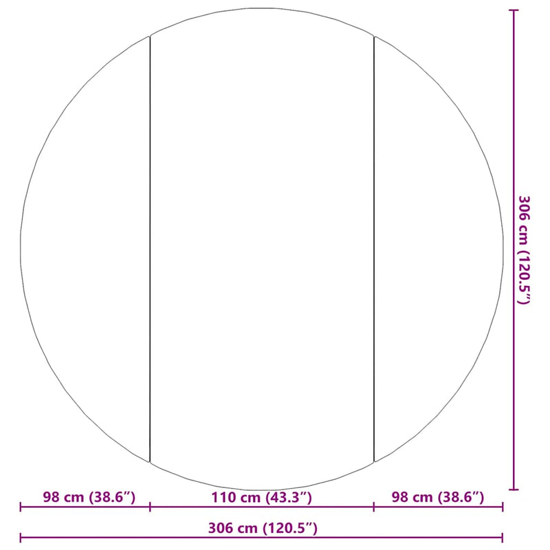 vidaXL világosszürke poliészter geotextília medencealátét Ø 306 cm