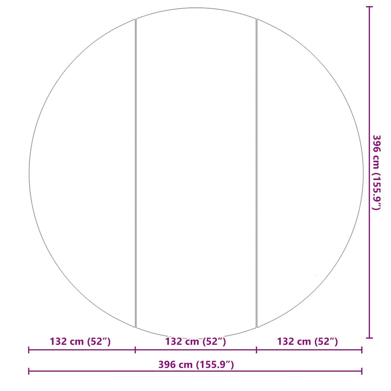 vidaXL világosszürke poliészter geotextília medencealátét Ø 396 cm