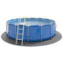 vidaXL világosszürke poliészter geotextília medencealátét Ø 428 cm